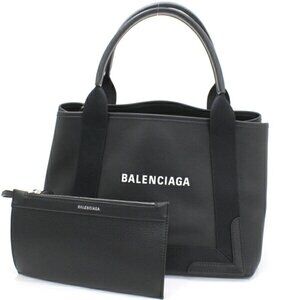 BALENCIAGA Black Leather Tote Bag